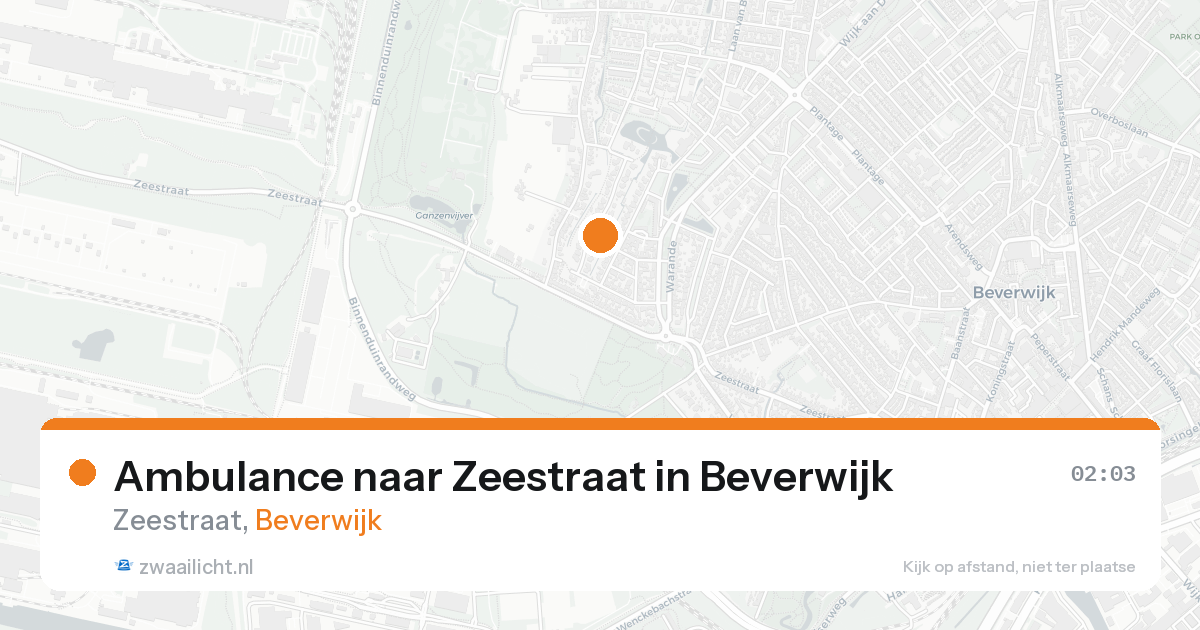 Ambulance naar Zeestraat in Beverwijk — 21 aug 2026