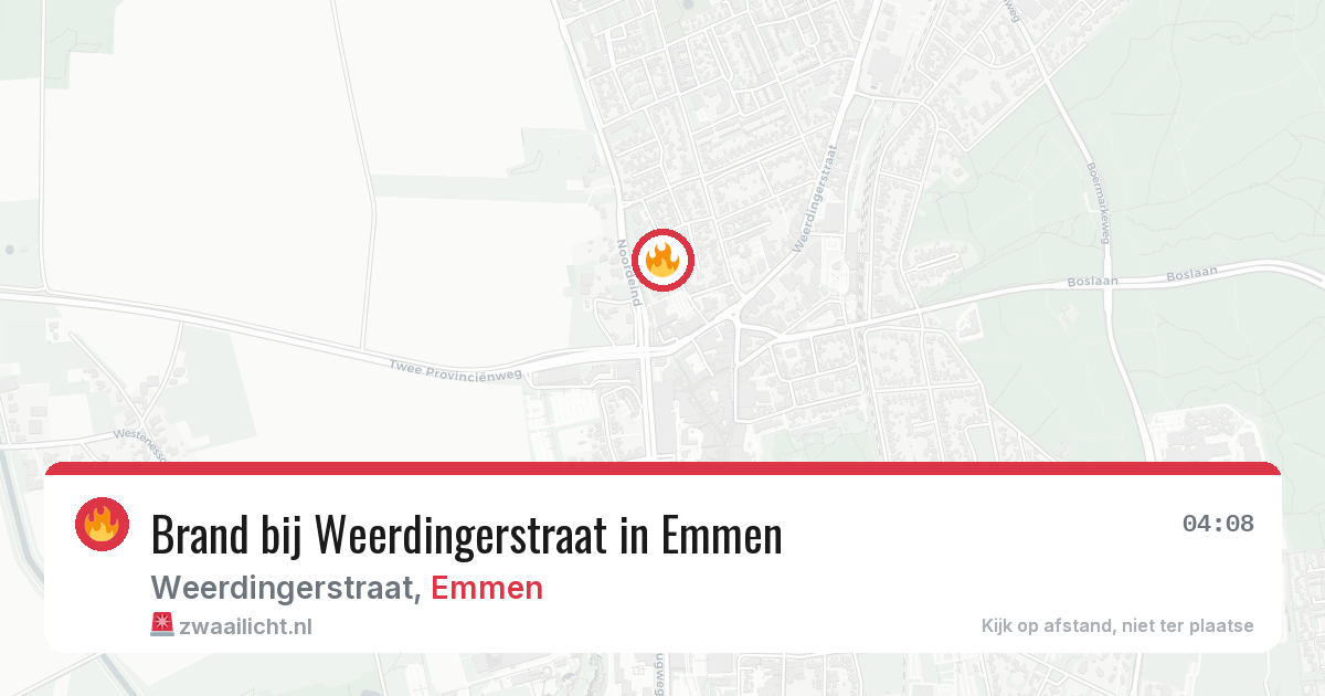 Brand bij Weerdingerstraat in Emmen — 20 jun 2026