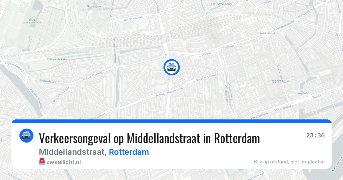 Verkeersongeval op Middellandstraat in Rotterdam — 5 jun 2026
