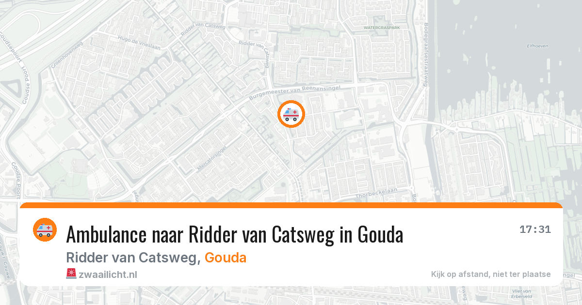 Ambulance naar Ridder van Catsweg in Gouda — 1 jun 2026
