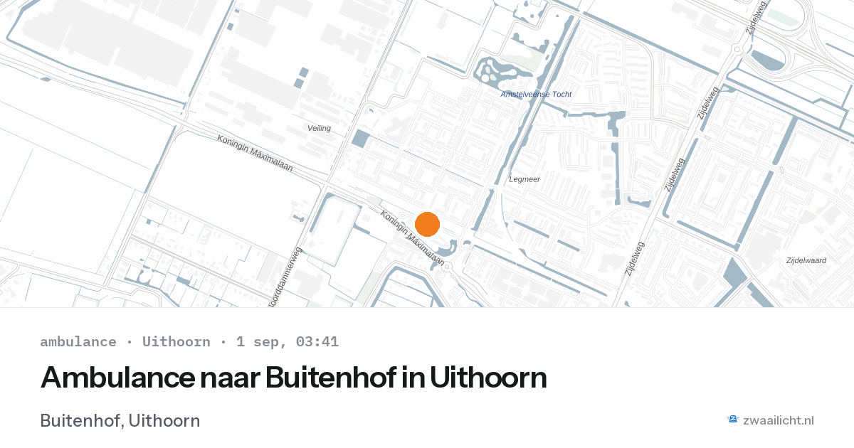 Ambulance naar Buitenhof in Uithoorn — 1 sep 2026