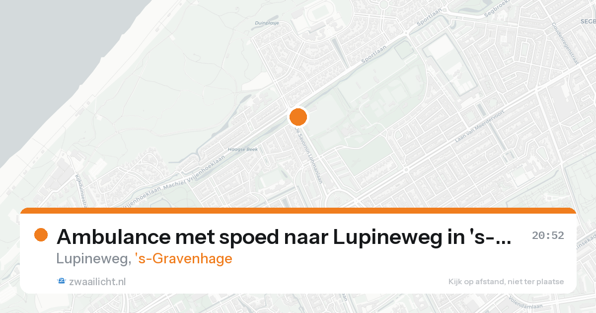 Ambulance met spoed naar Lupineweg in 's-Gravenhage — 12 mei 2026