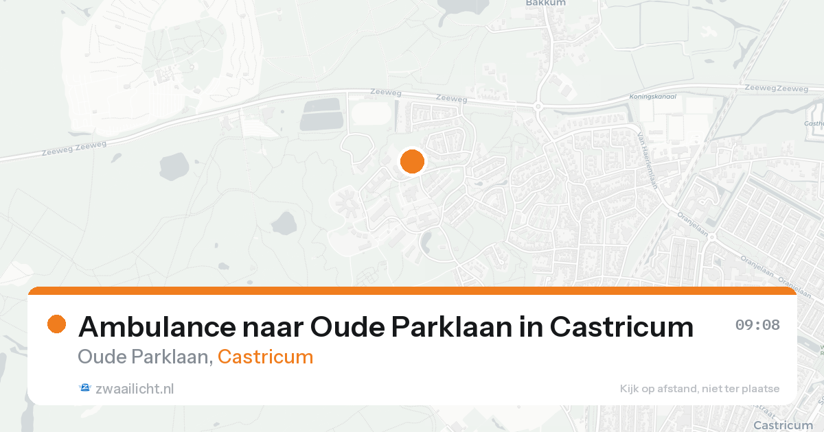 Ambulance naar Oude Parklaan in Castricum — 18 aug 2026