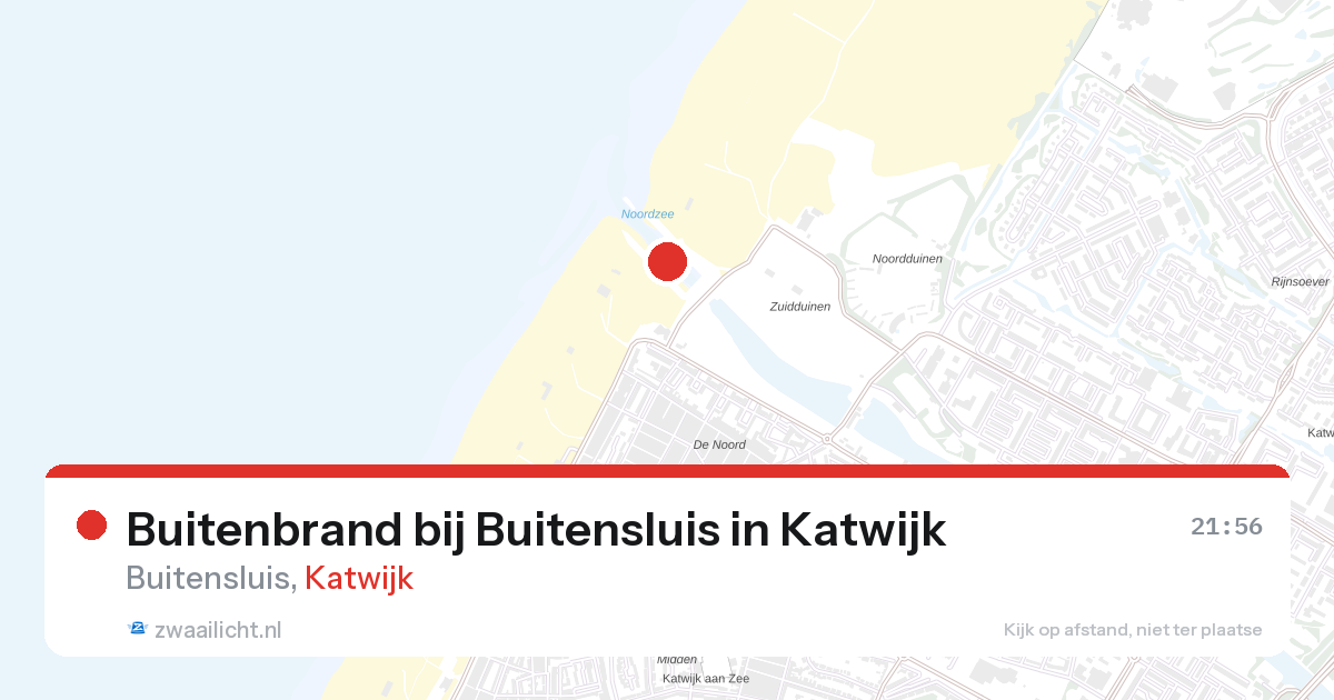 Buitenbrand bij Buitensluis in Katwijk — 1 mei 2026