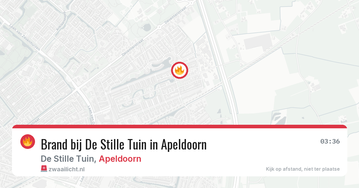 Brand bij De Stille Tuin in Apeldoorn — 28 jun 2026