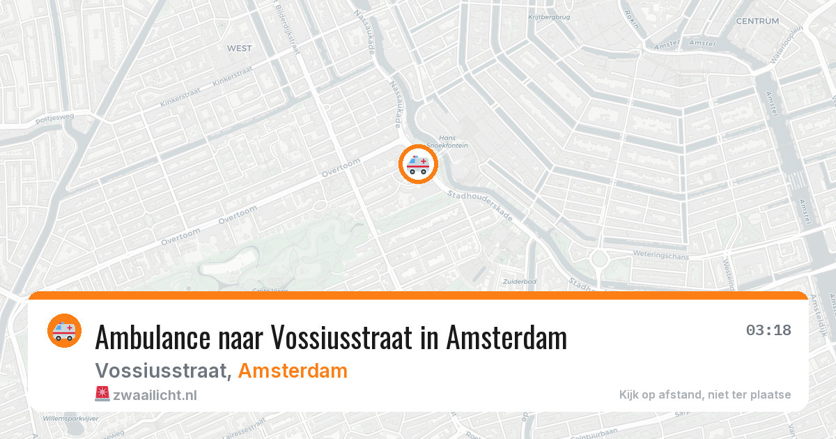 Ambulance naar Vossiusstraat in Amsterdam — 5 apr 2026