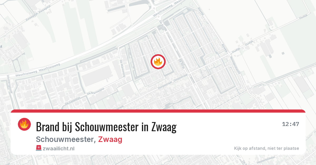 Brand bij Schouwmeester in Zwaag — 19 mei 2026