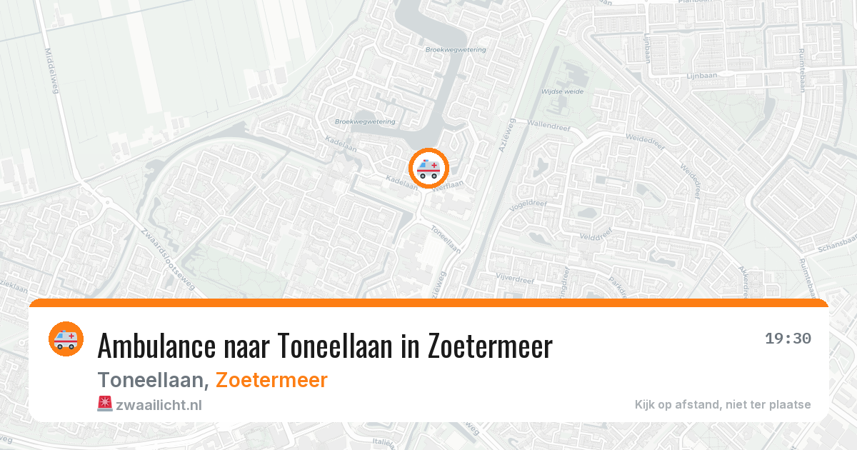 Ambulance naar Toneellaan in Zoetermeer — 17 apr 2026