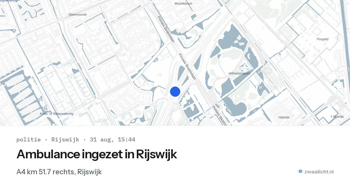 Ambulance ingezet in Rijswijk — 31 aug 2026