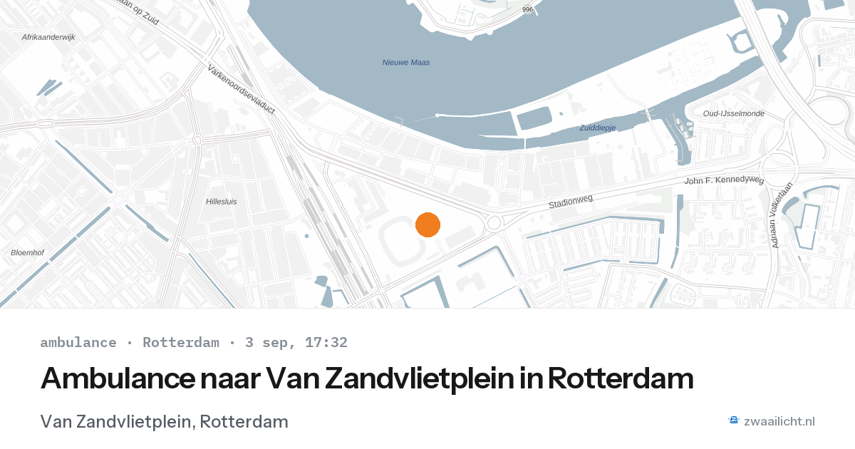 Ambulance naar Van Zandvlietplein in Rotterdam — 3 sep 2026