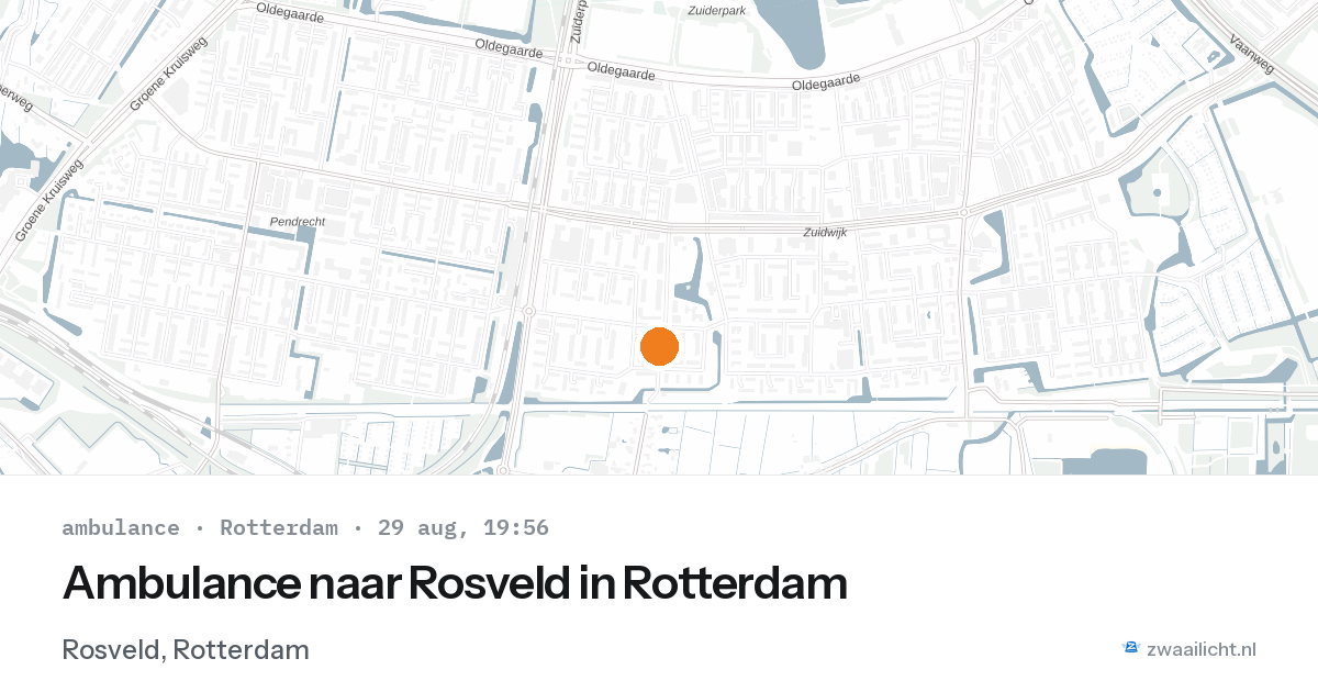 Ambulance naar Rosveld in Rotterdam — 29 aug 2026
