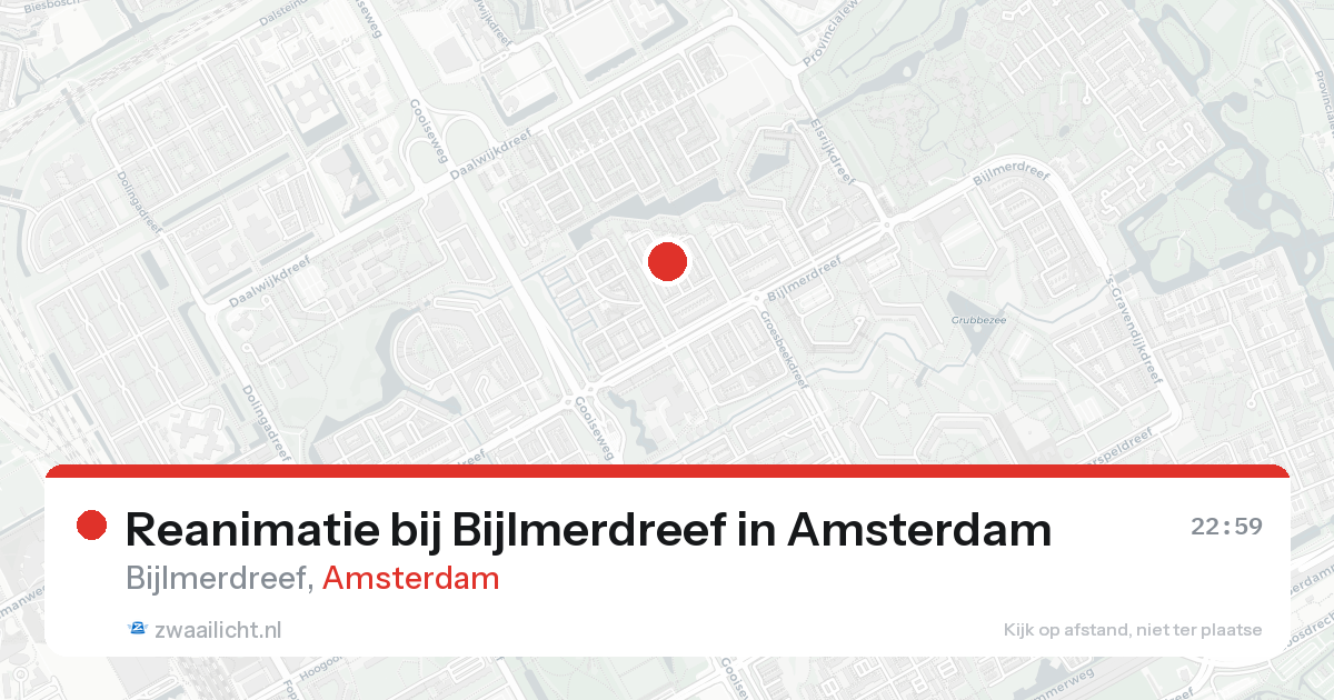 Reanimatie bij Bijlmerdreef in Amsterdam — 23 aug 2026