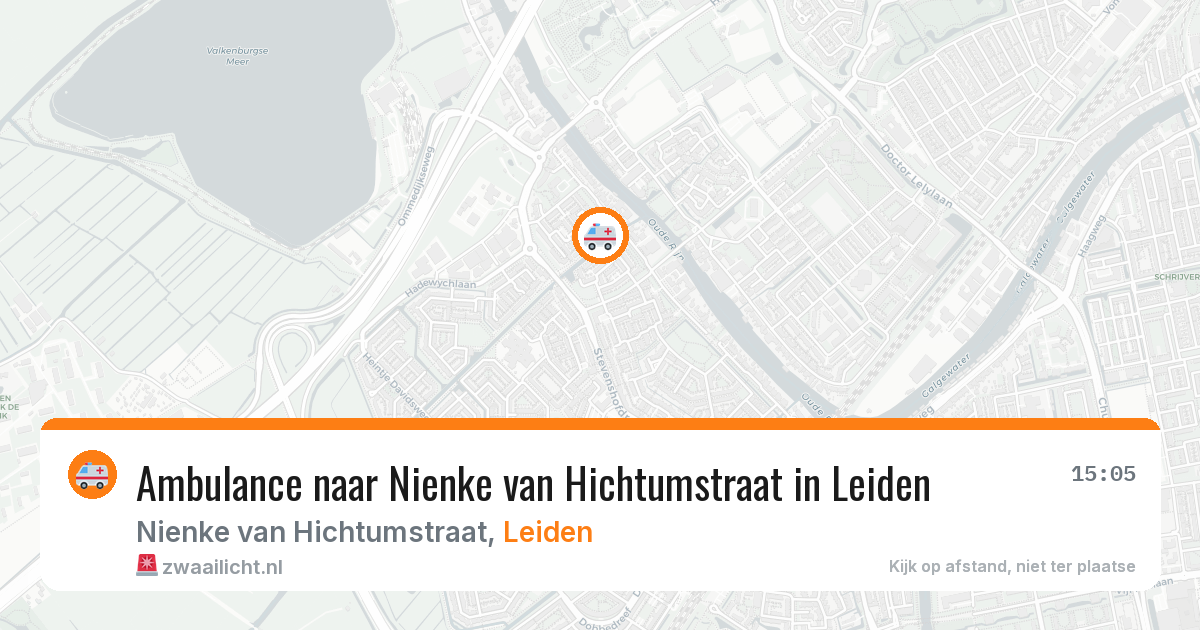 Ambulance naar Nienke van Hichtumstraat in Leiden — 25 jul 2026