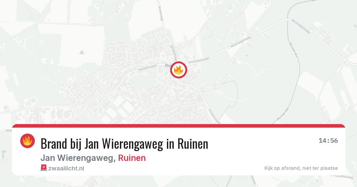 Brand bij Jan Wierengaweg in Ruinen — 19 feb 2026