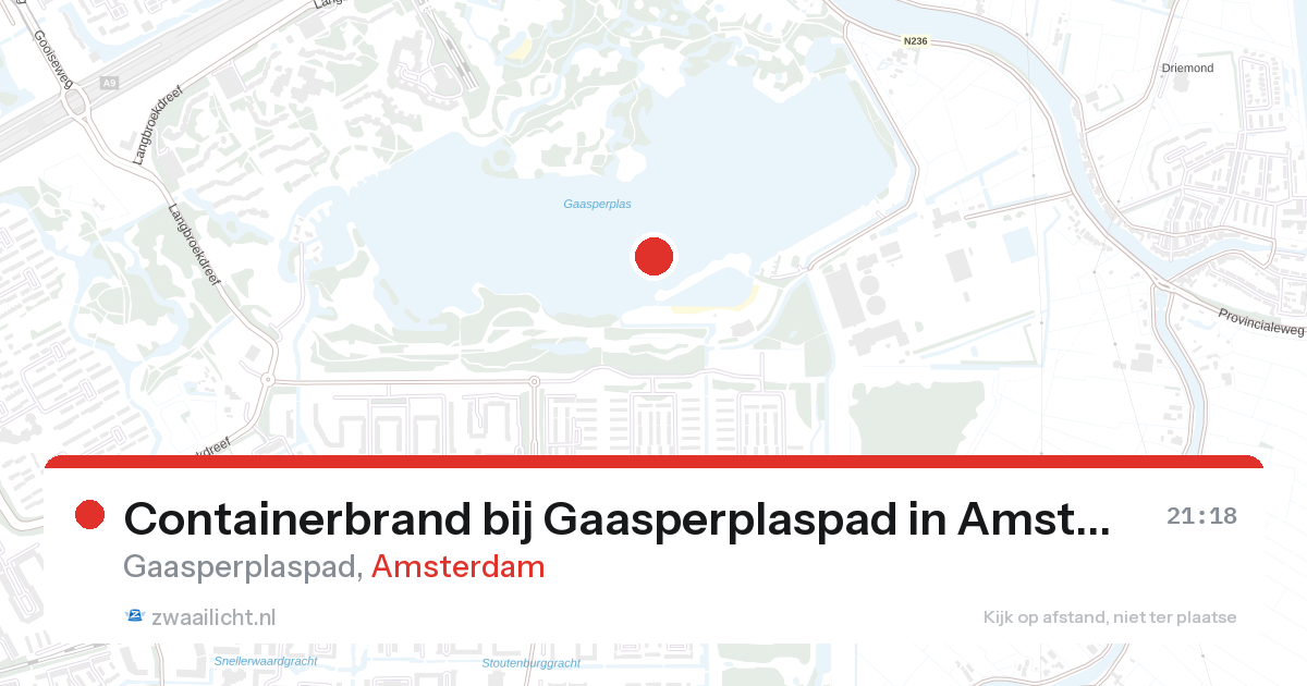 Containerbrand bij Gaasperplaspad in Amsterdam — 26 aug 2026