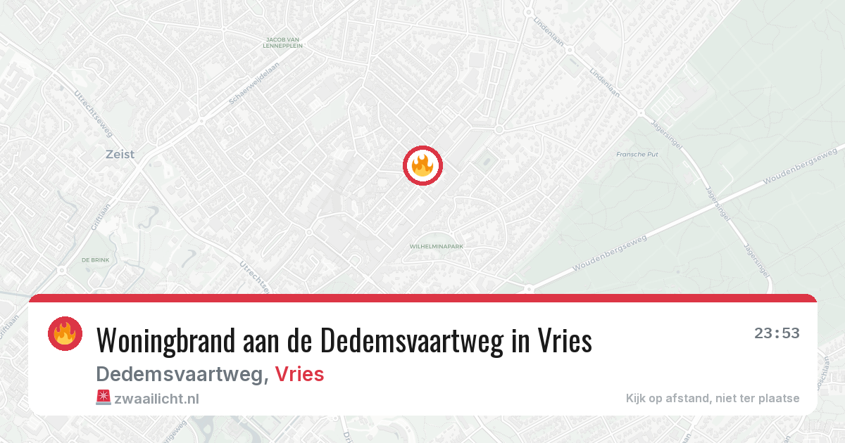 Woningbrand aan de Dedemsvaartweg in Vries — 3 apr 2026