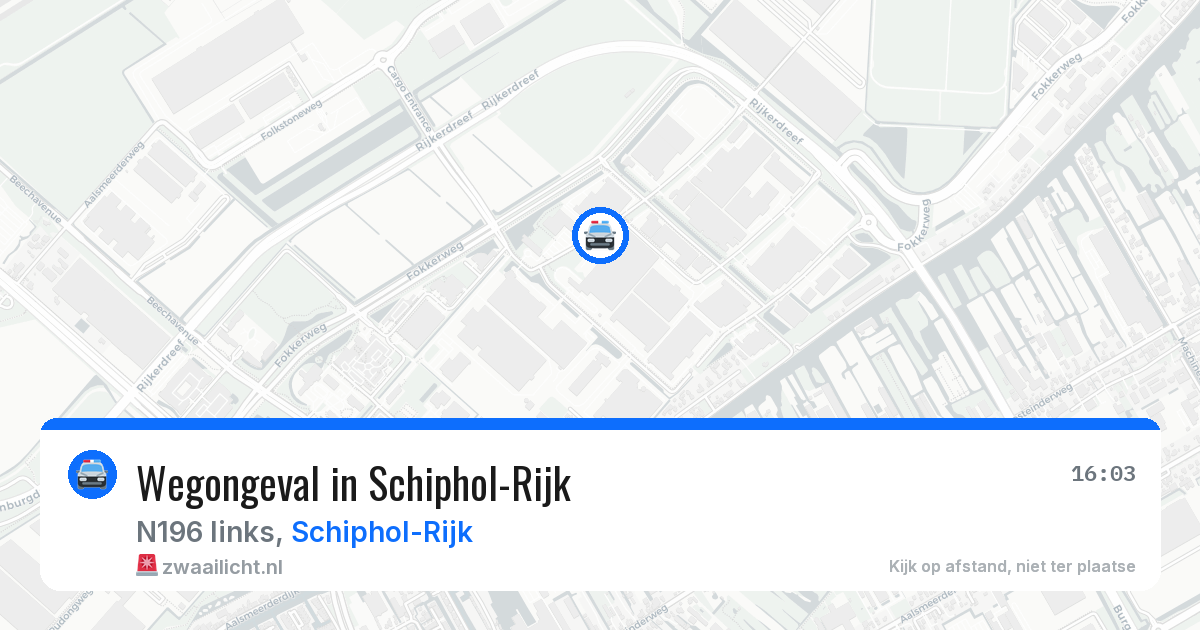 Wegongeval in Schiphol-Rijk — 1 aug 2026