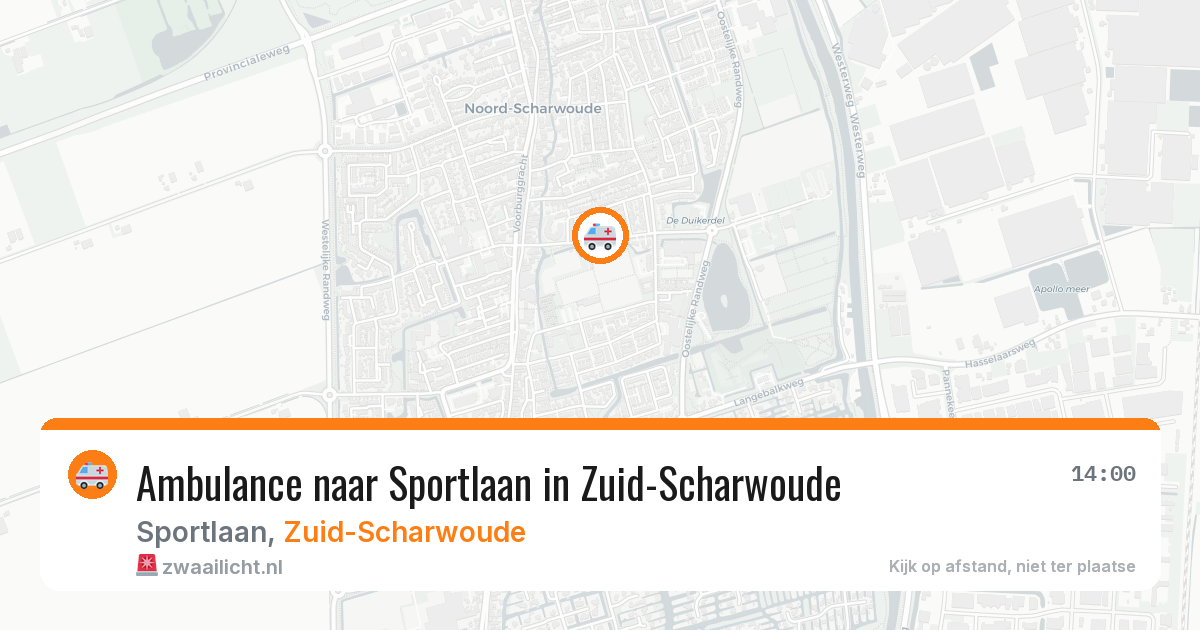 Ambulance naar Sportlaan in Zuid-Scharwoude — 9 aug 2026