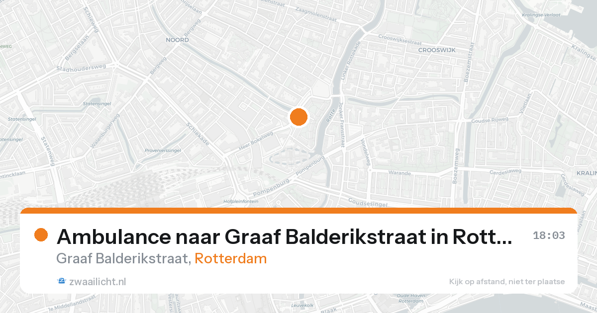 Ambulance naar Graaf Balderikstraat in Rotterdam — 15 aug 2026