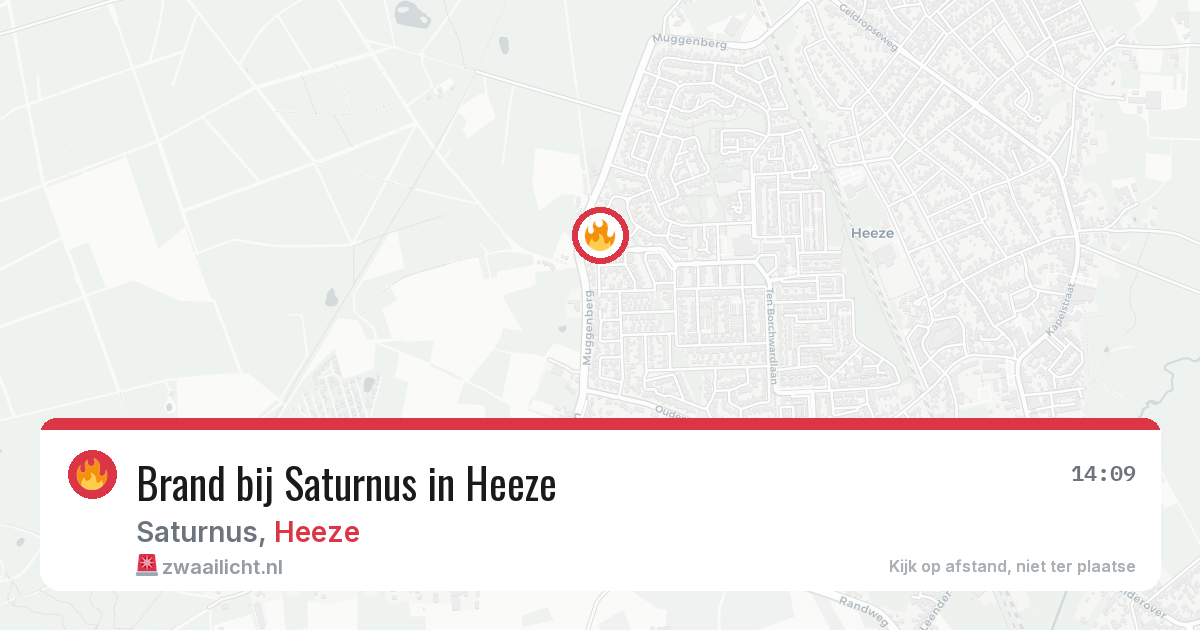 Brand bij Saturnus in Heeze — 11 mei 2026