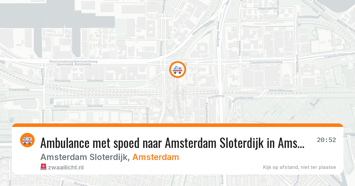 Ambulance met spoed naar Amsterdam Sloterdijk in Amsterdam — 26 mei 2026