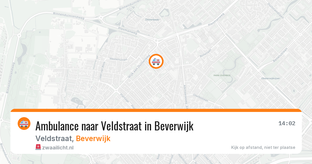 Ambulance naar Veldstraat in Beverwijk — 8 aug 2026