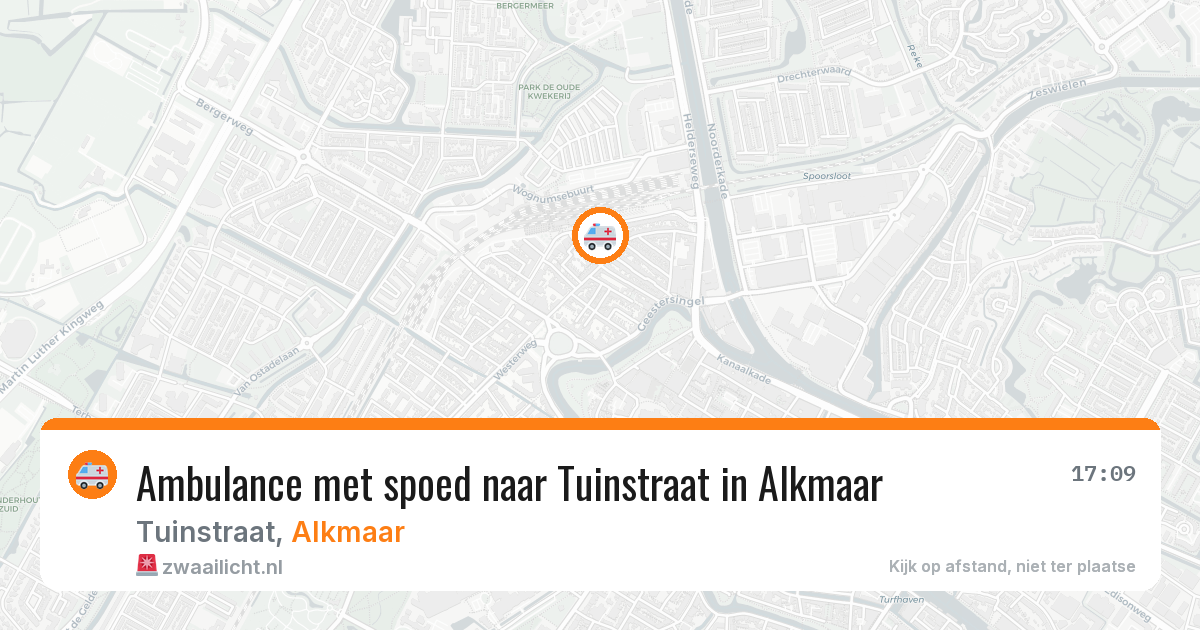 Ambulance met spoed naar Tuinstraat in Alkmaar — 15 apr 2026
