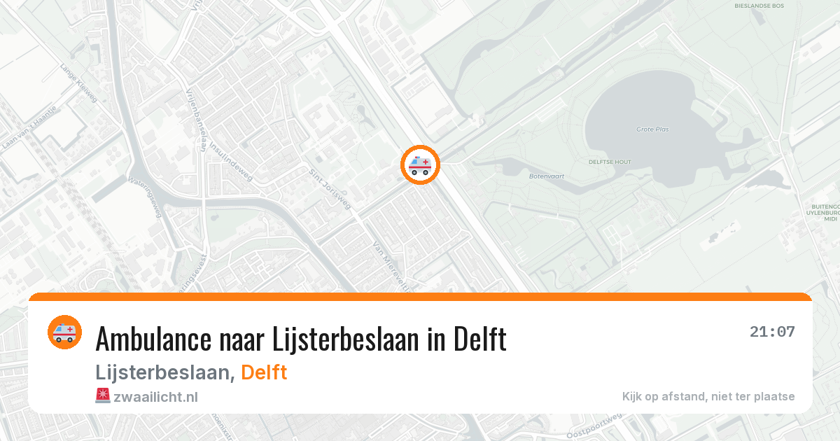 Ambulance naar Lijsterbeslaan in Delft — 29 jun 2026