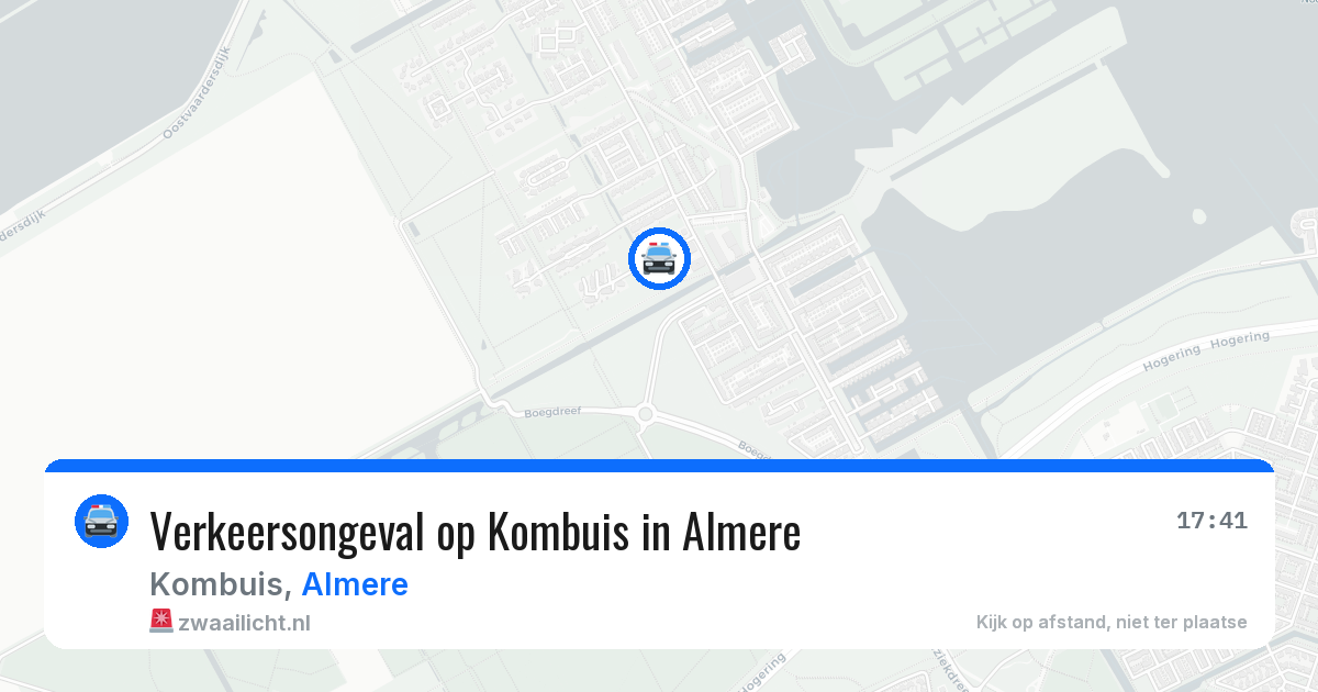 Verkeersongeval op Kombuis in Almere — 22 mrt 2026