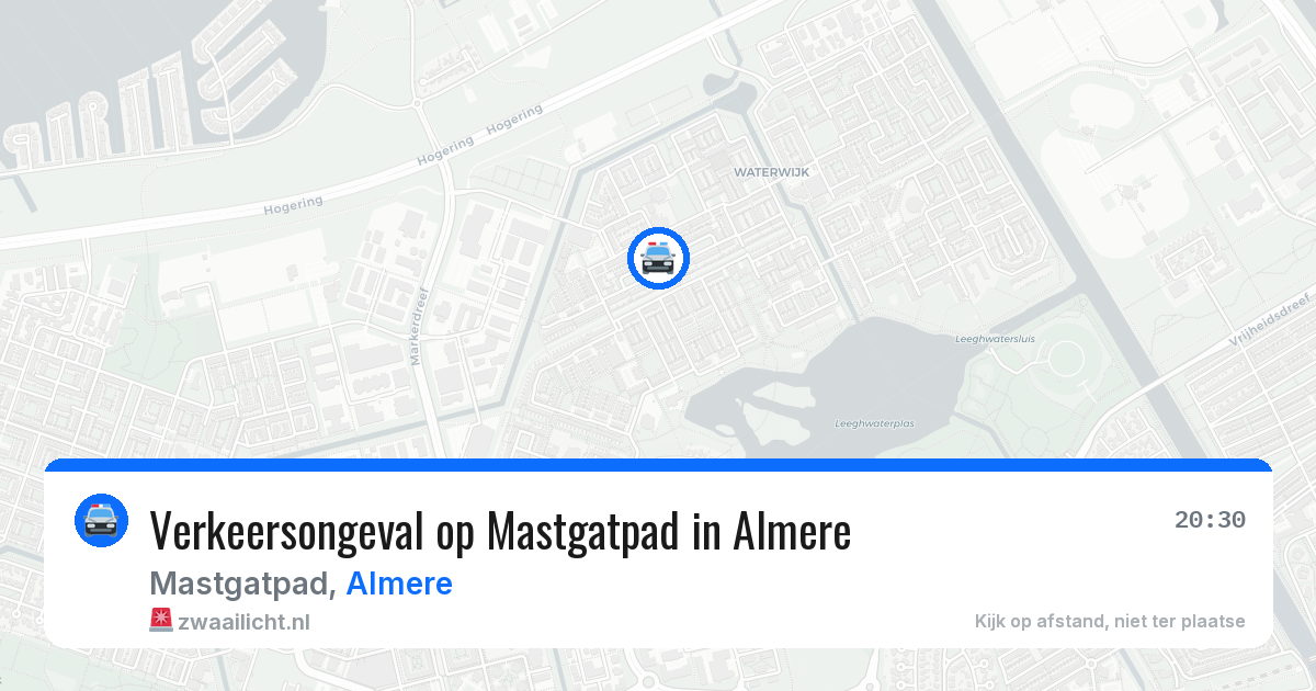 Verkeersongeval op Mastgatpad in Almere — 7 jun 2026