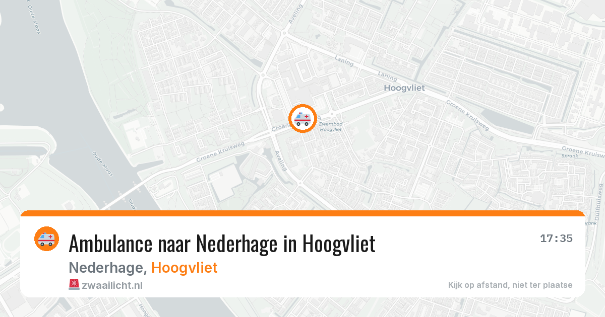 Ambulance naar Nederhage in Hoogvliet — 8 jun 2026