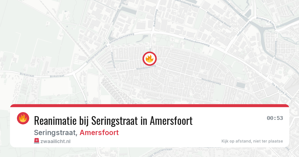 Reanimatie bij Seringstraat in Amersfoort — 27 jun 2026