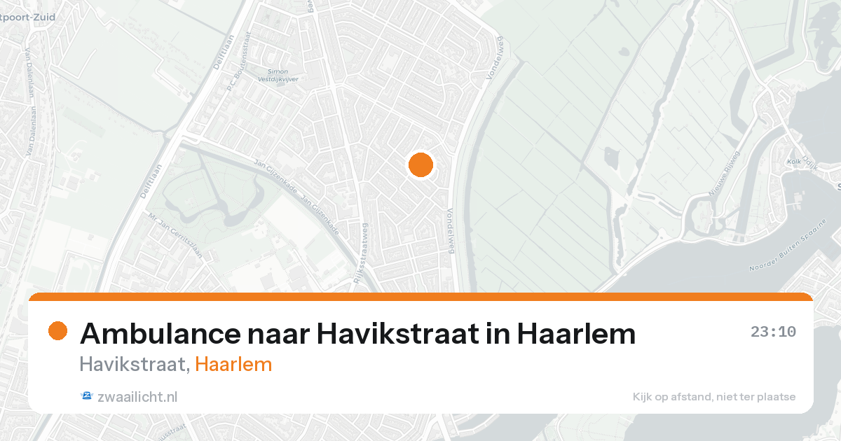 Ambulance naar Havikstraat in Haarlem — 19 aug 2026