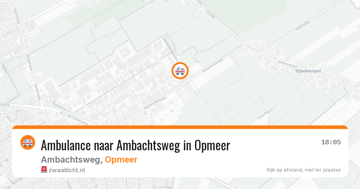 Ambulance naar Ambachtsweg in Opmeer — 27 mei 2026