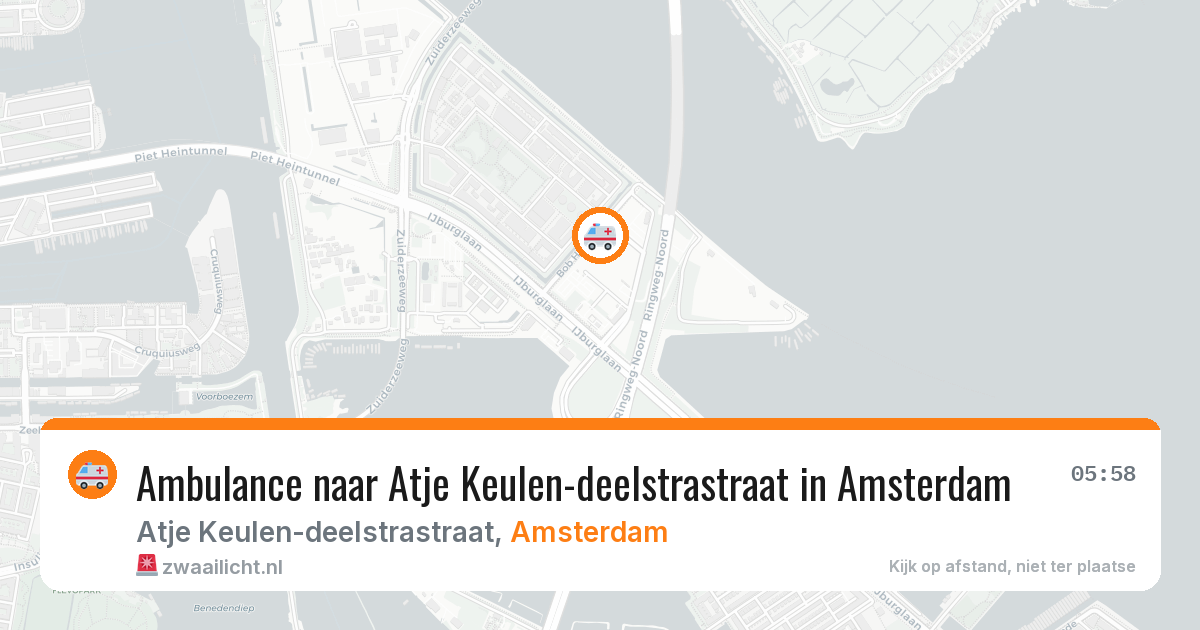 Ambulance naar Atje Keulen-deelstrastraat in Amsterdam — 3 aug 2026