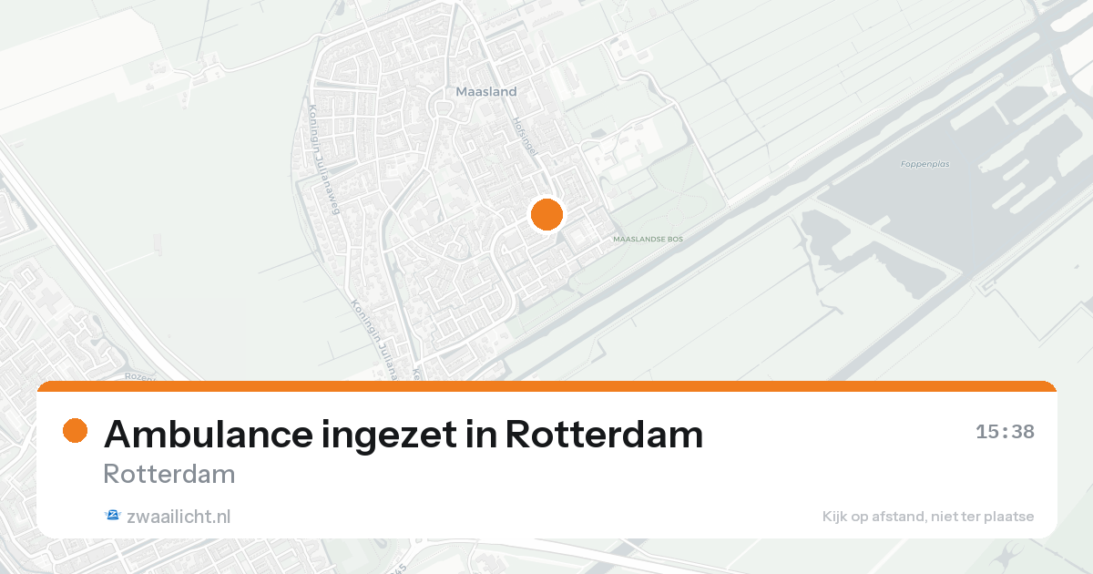 Ambulance ingezet in Rotterdam — 20 aug 2026