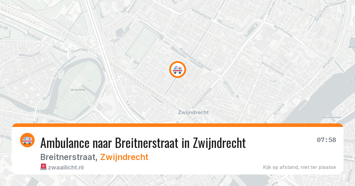 Ambulance naar Breitnerstraat in Zwijndrecht — 13 aug 2026