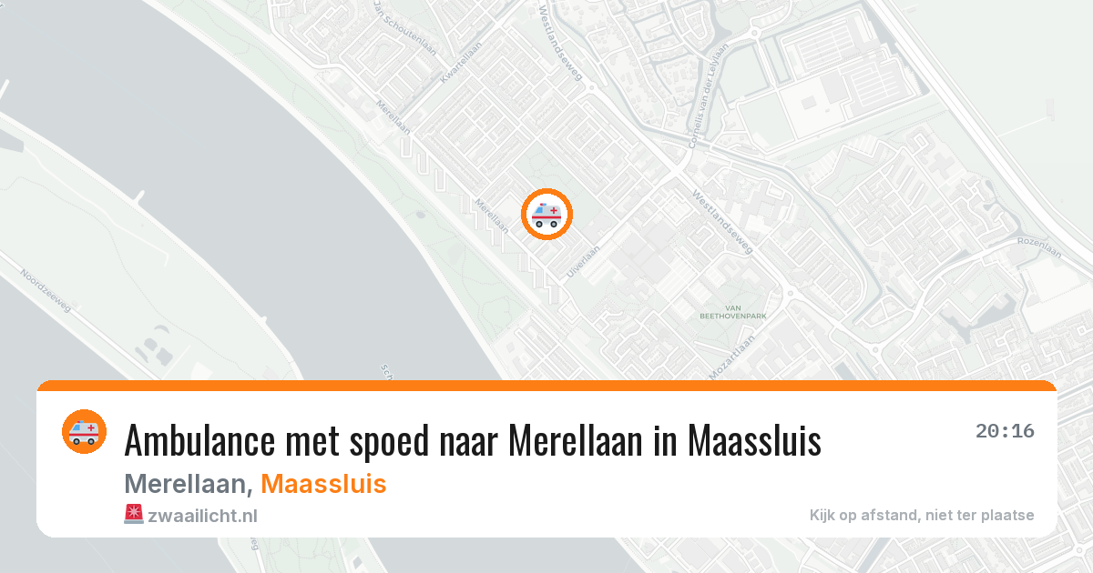 Ambulance met spoed naar Merellaan in Maassluis — 29 jan 2026