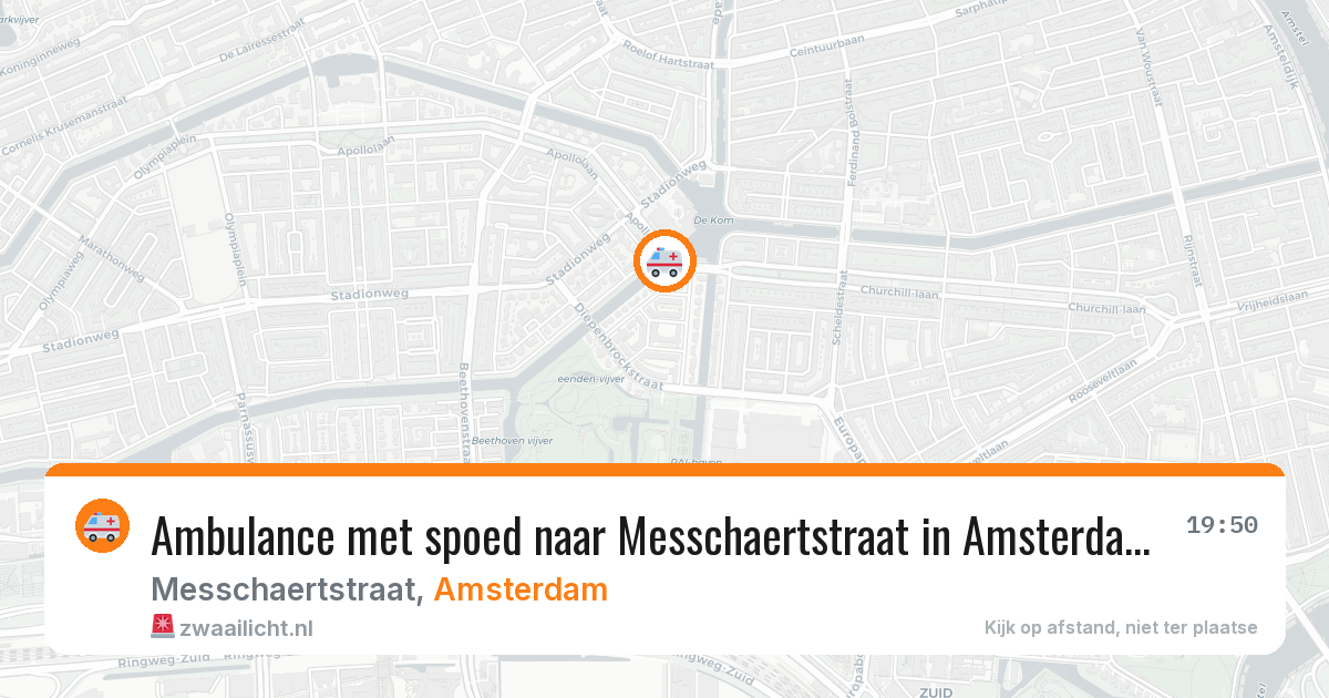 Ambulance met spoed naar Messchaertstraat in Amsterdam — 1 apr 2026