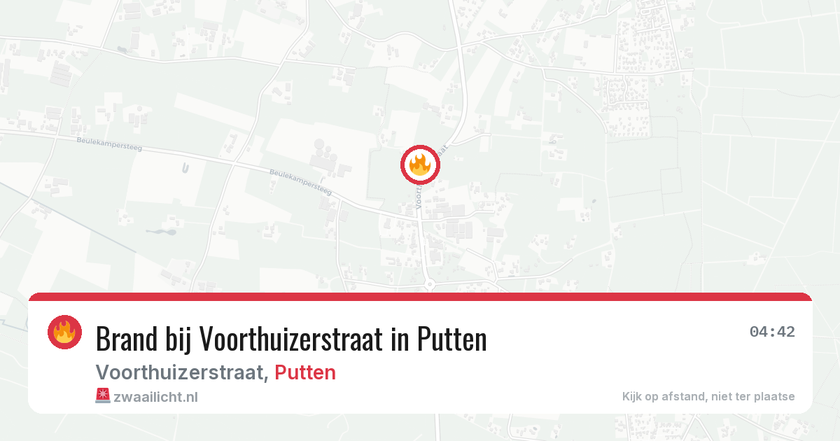 Brand bij Voorthuizerstraat in Putten — 3 aug 2026