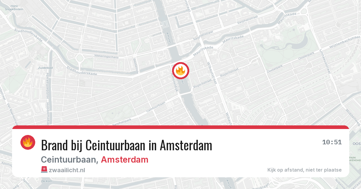 Brand bij Ceintuurbaan in Amsterdam — 18 mei 2026
