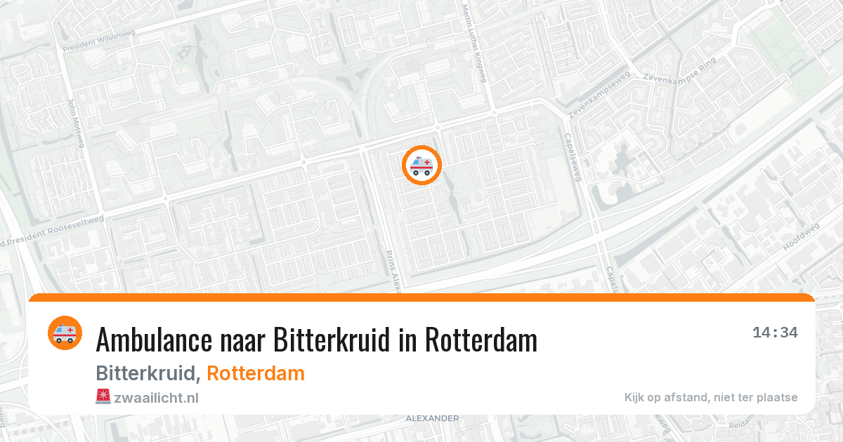 Ambulance naar Bitterkruid in Rotterdam — 5 aug 2026
