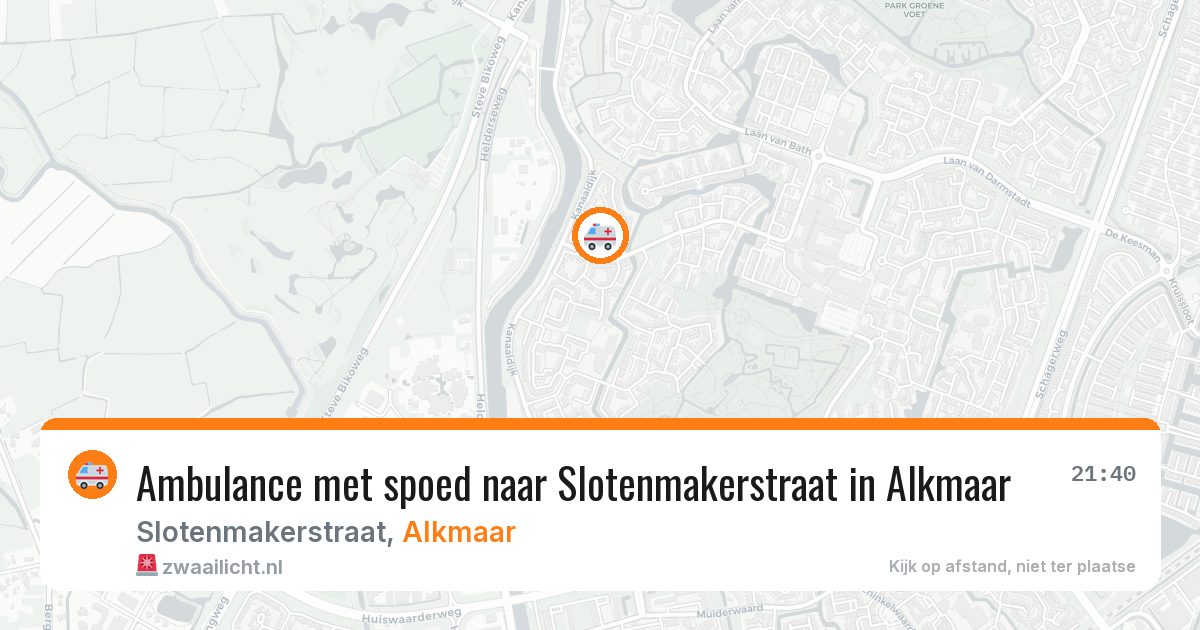 Ambulance met spoed naar Slotenmakerstraat in Alkmaar — 5 jul 2026