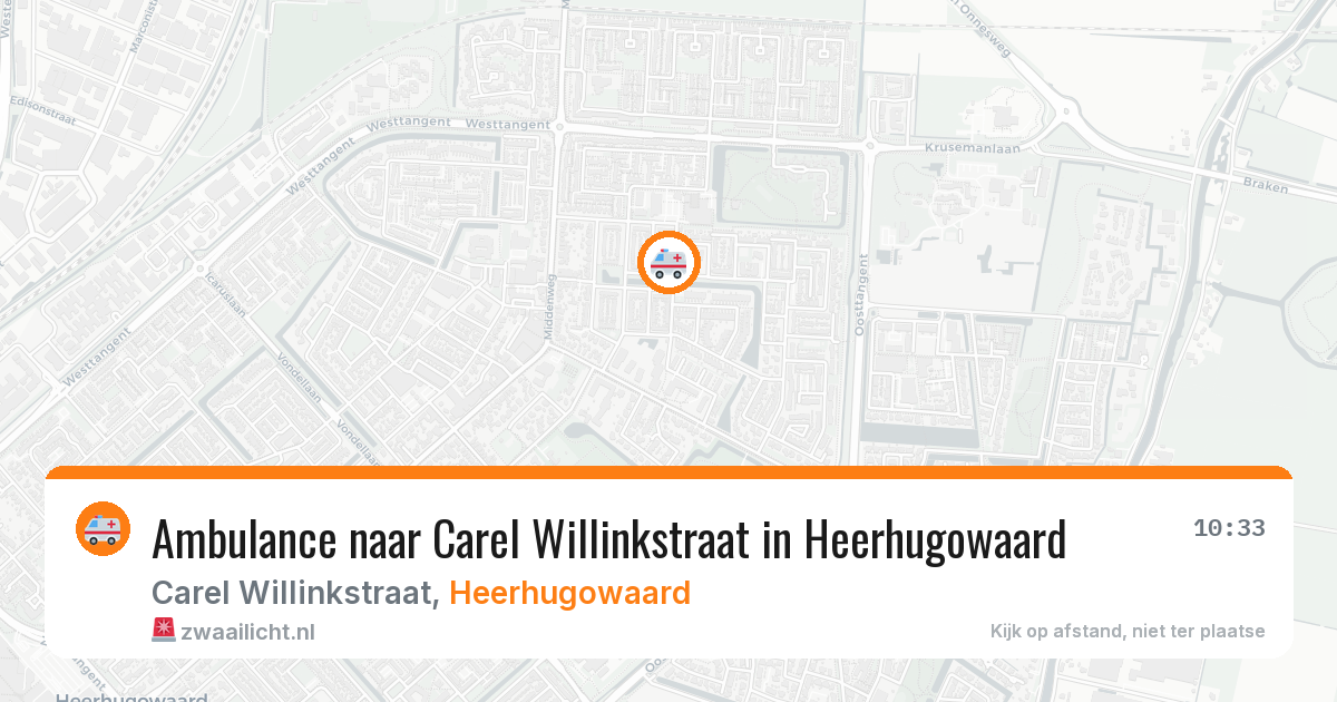 Ambulance naar Carel Willinkstraat in Heerhugowaard — 25 mrt 2026