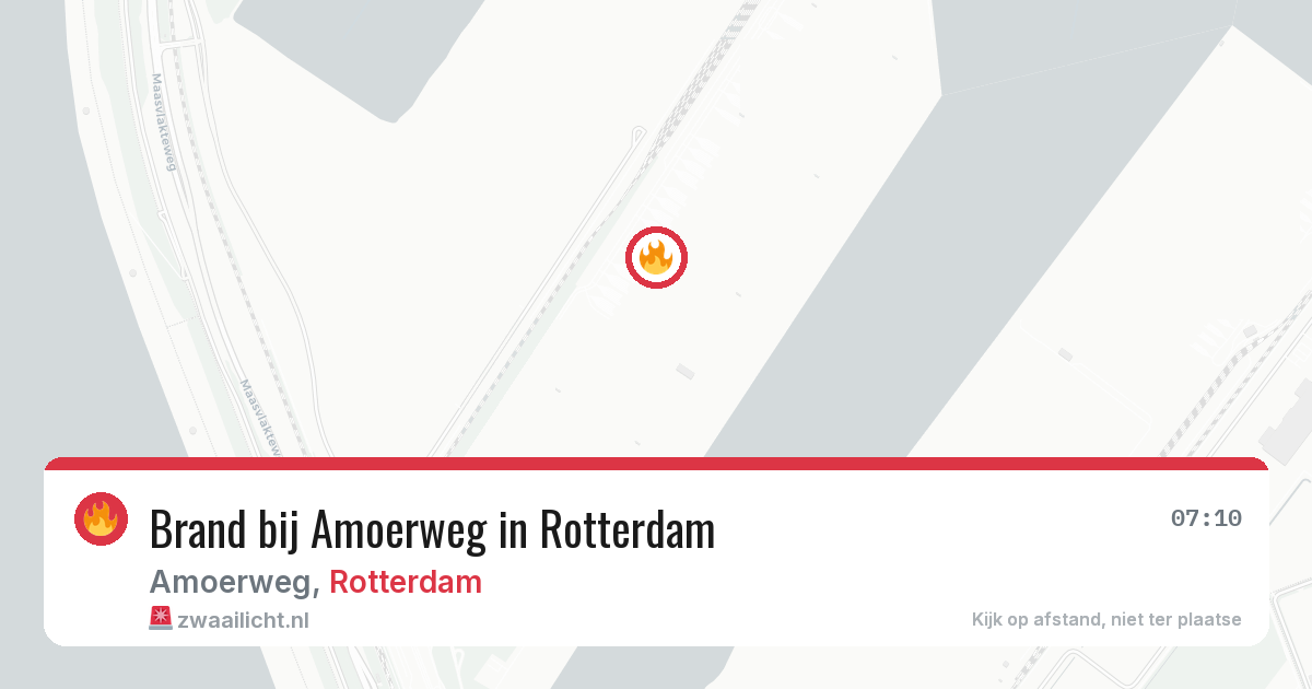 Brand bij Amoerweg in Rotterdam — 24 mrt 2026