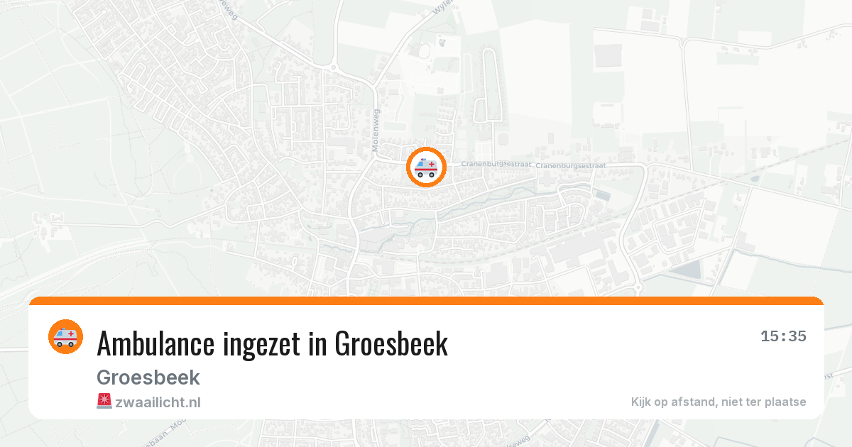 Ambulance ingezet in Groesbeek — 12 aug 2026