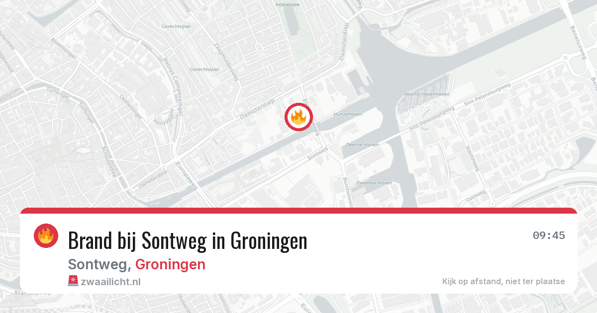Brand bij Sontweg in Groningen — 7 aug 2026