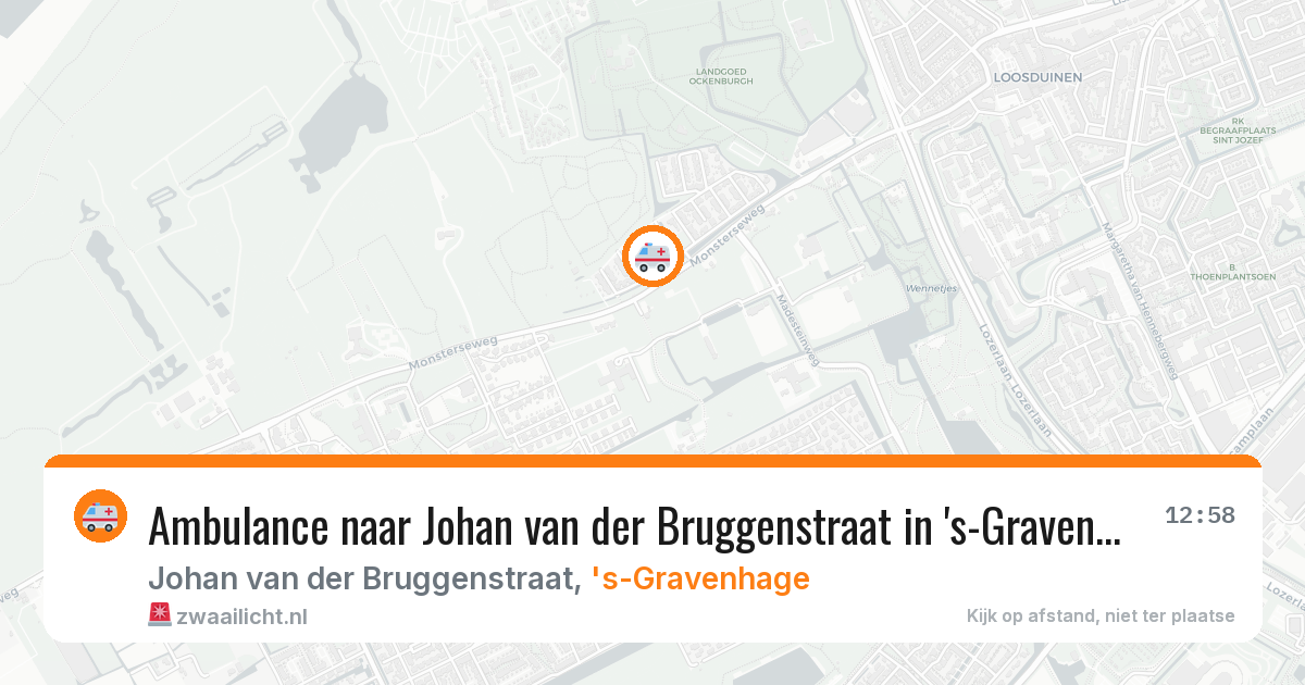 Ambulance naar Johan van der Bruggenstraat in 's-Gravenhage — 30 apr 2026