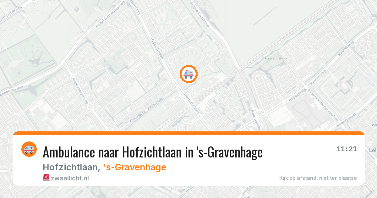 Ambulance naar Hofzichtlaan in 's-Gravenhage — 15 mei 2026