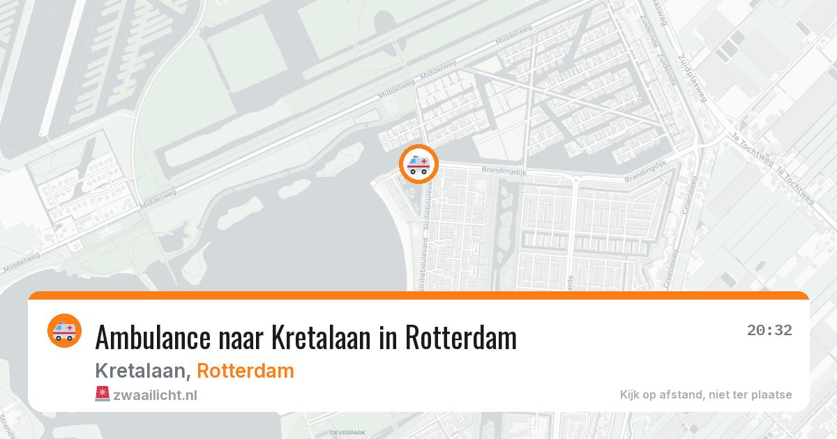 Ambulance naar Kretalaan in Rotterdam — 24 mei 2026